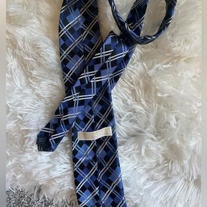 Michael Kors mens tie blue & grey NWOT